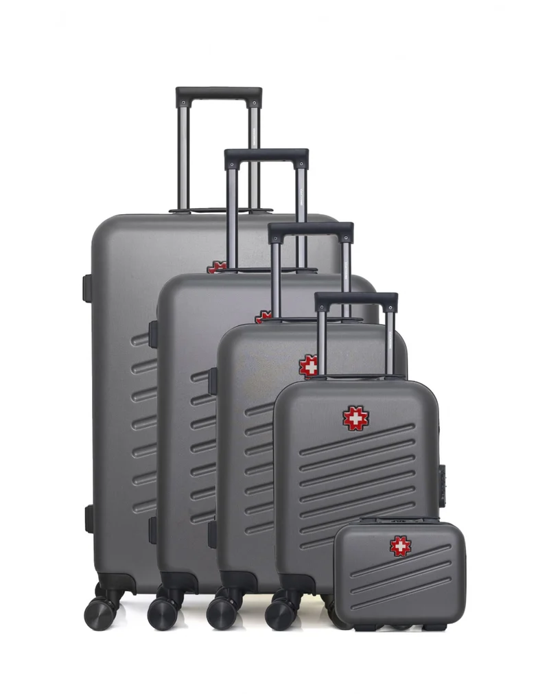 SWISS KOPPER – 5er-Set: Hartschalenkoffer ZURICH-U