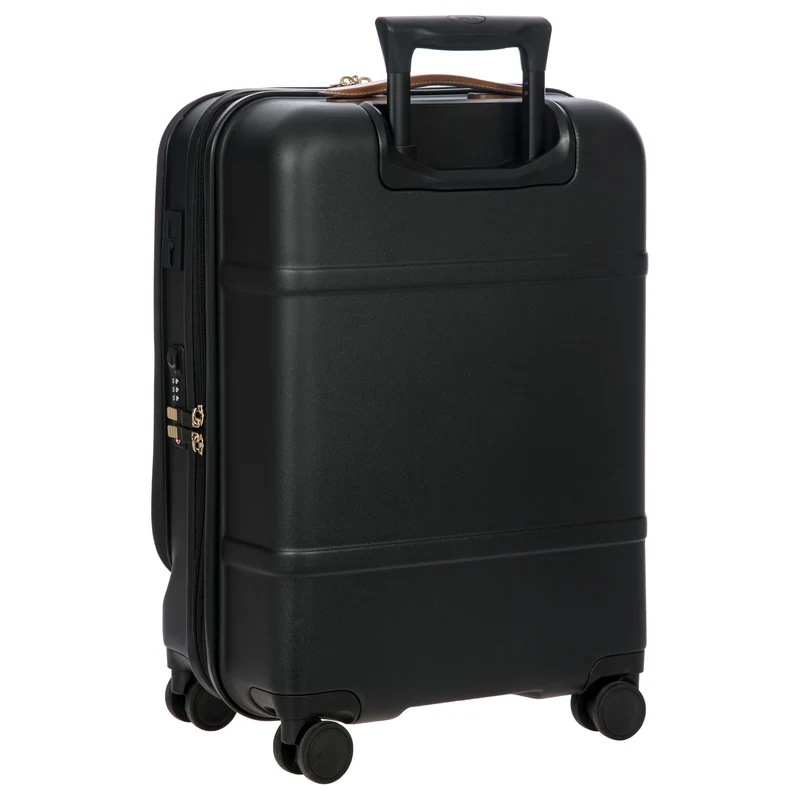 Brics Bellagio - 4-Rollen-Kabinentrolley mit Vortasche 55 cm erw. recycelt (black/tan)