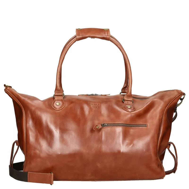 Buckle & Seam Linwood Weekender - Reisetasche 50 cm Leder (cognac/dots)