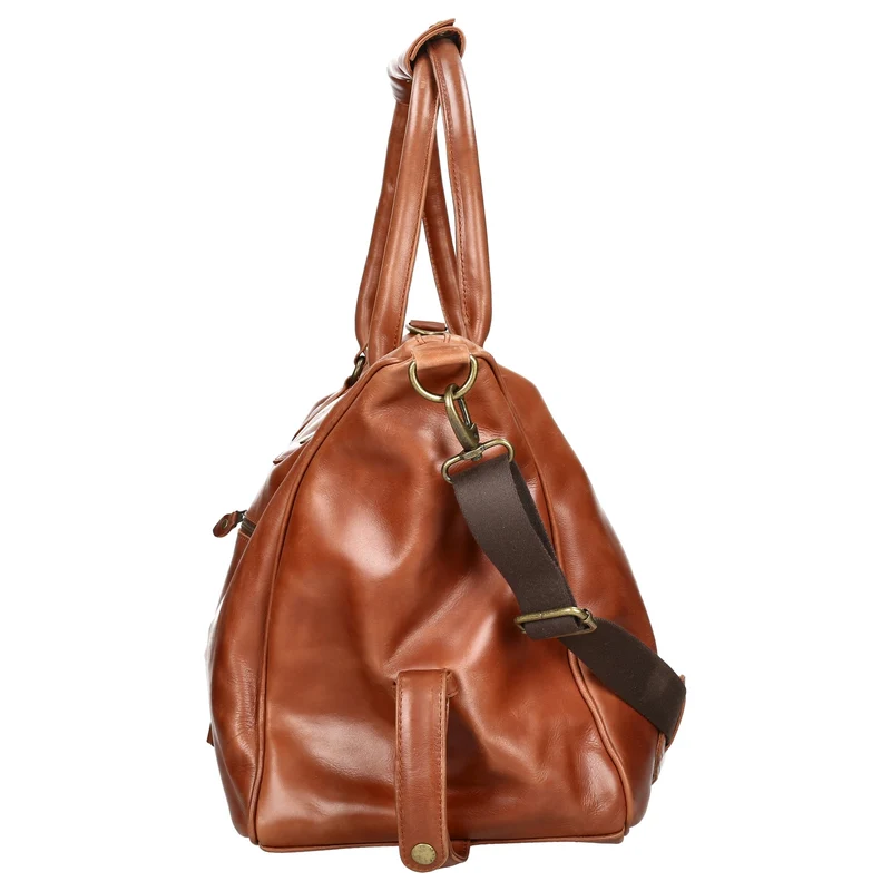 Buckle & Seam Linwood Weekender - Reisetasche 50 cm Leder (cognac/dots)