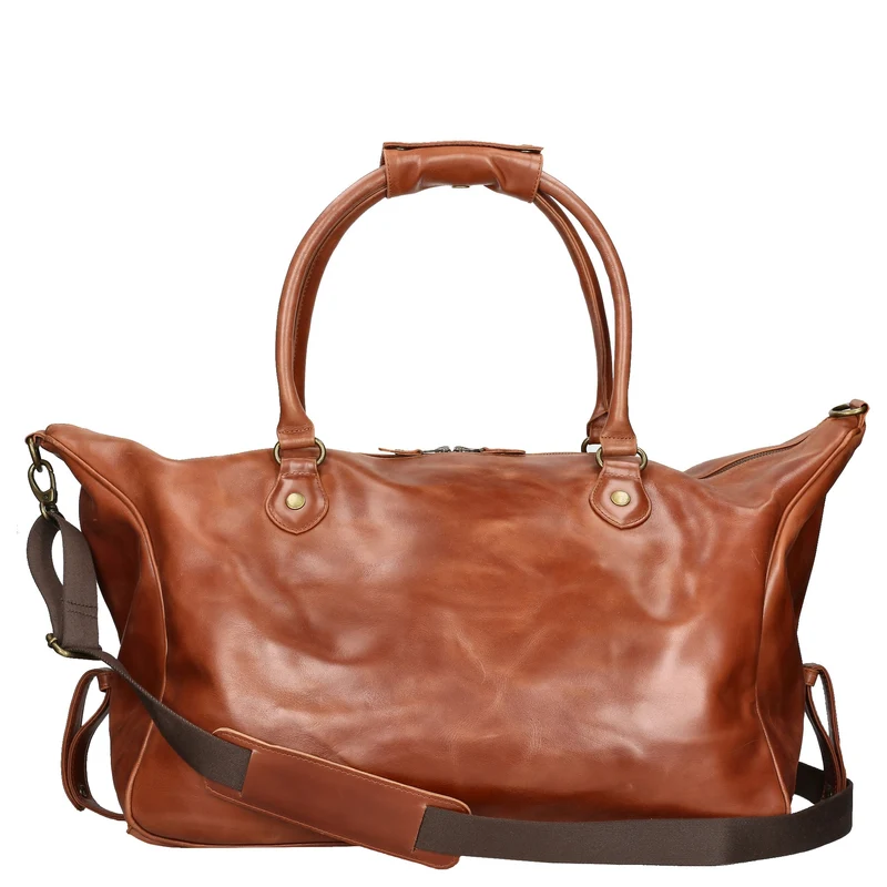 Buckle & Seam Linwood Weekender - Reisetasche 50 cm Leder (cognac/dots)