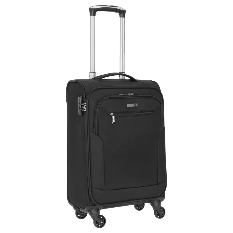 D&N Travel Line 6804 - 4-Rollen-Kabinentrolley S 55 cm (schwarz)