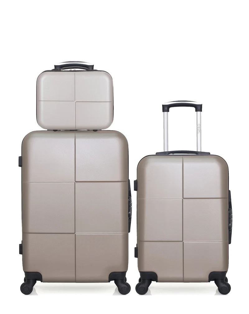 HERO – 3er-Pack: Mittelgroßer Koffer, Handgepäck und Kosmestikoffer CORONADO