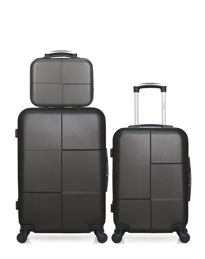 HERO – 3er-Pack: Mittelgroßer Koffer, Handgepäck und Kosmestikoffer CORONADO