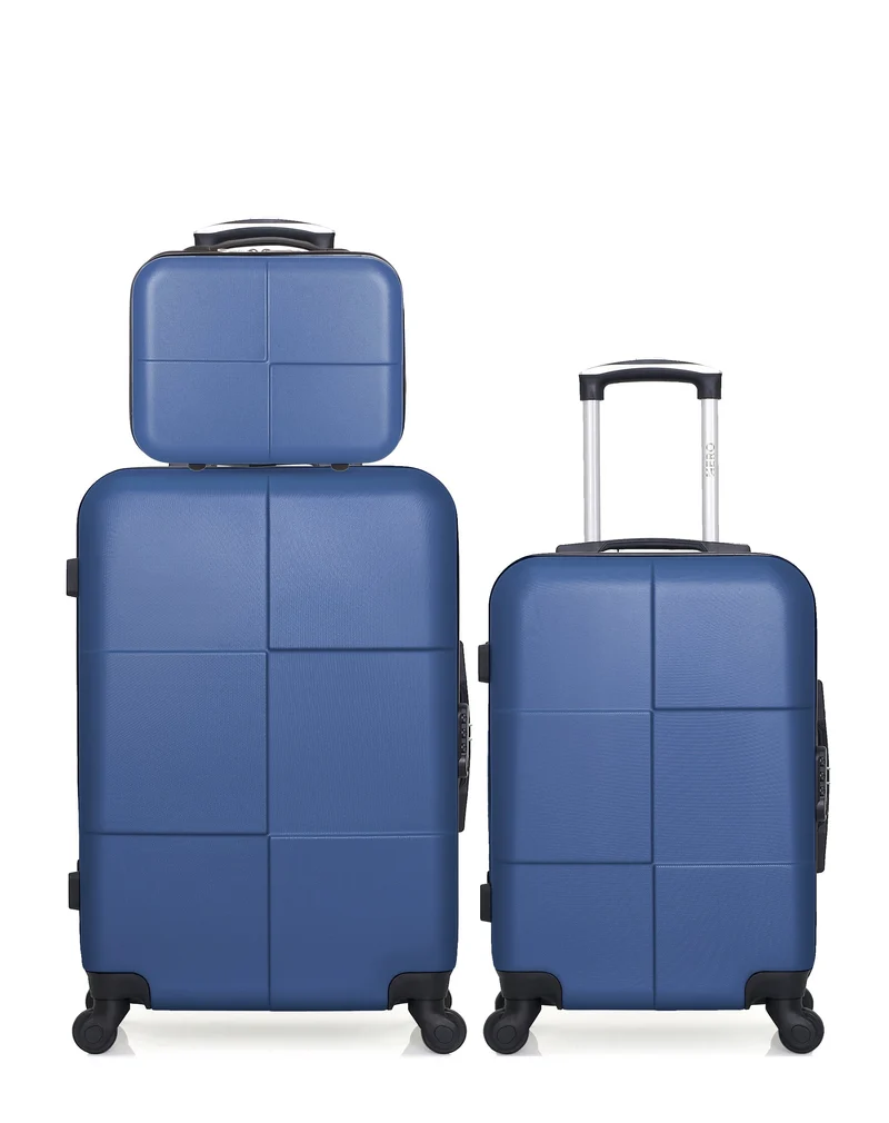 HERO – 3er-Pack: Mittelgroßer Koffer, Handgepäck und Kosmestikoffer CORONADO