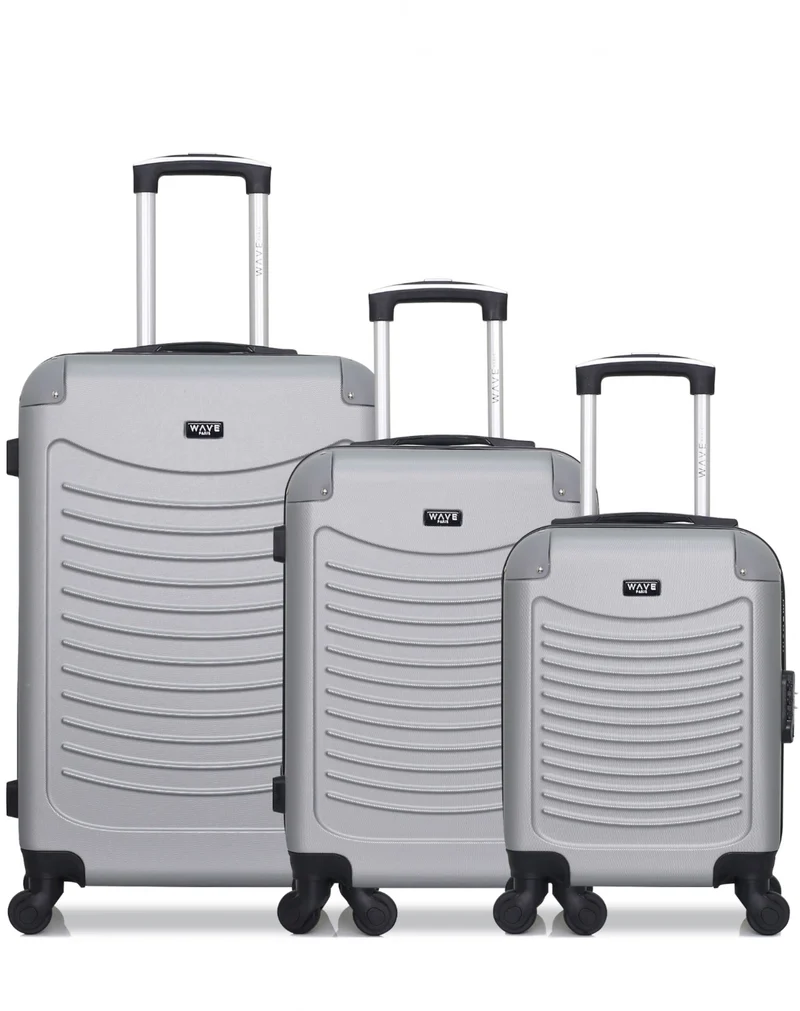 WAVE PARIS - 3er-Pack: Mittelgroßer Koffer, Handgepäck und Handgepäck XXS CONGO