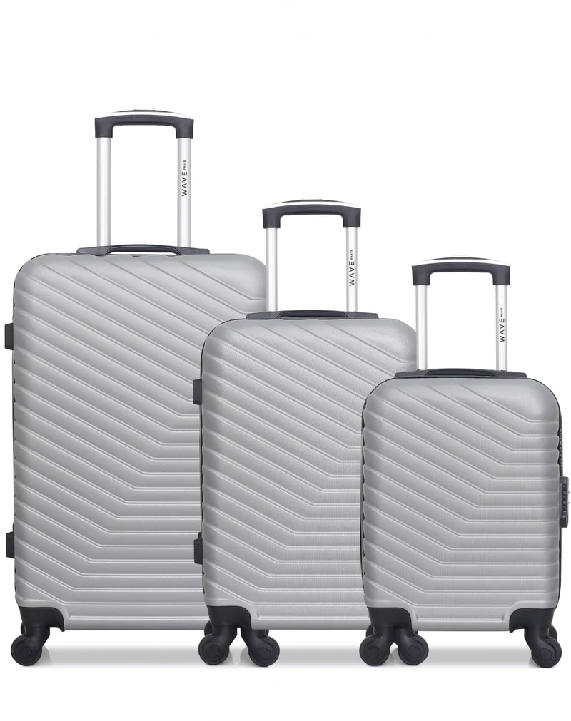 WAVE PARIS - 3er-Pack: Mittelgroßer Koffer, Handgepäck und Handgepäck XXS LENA