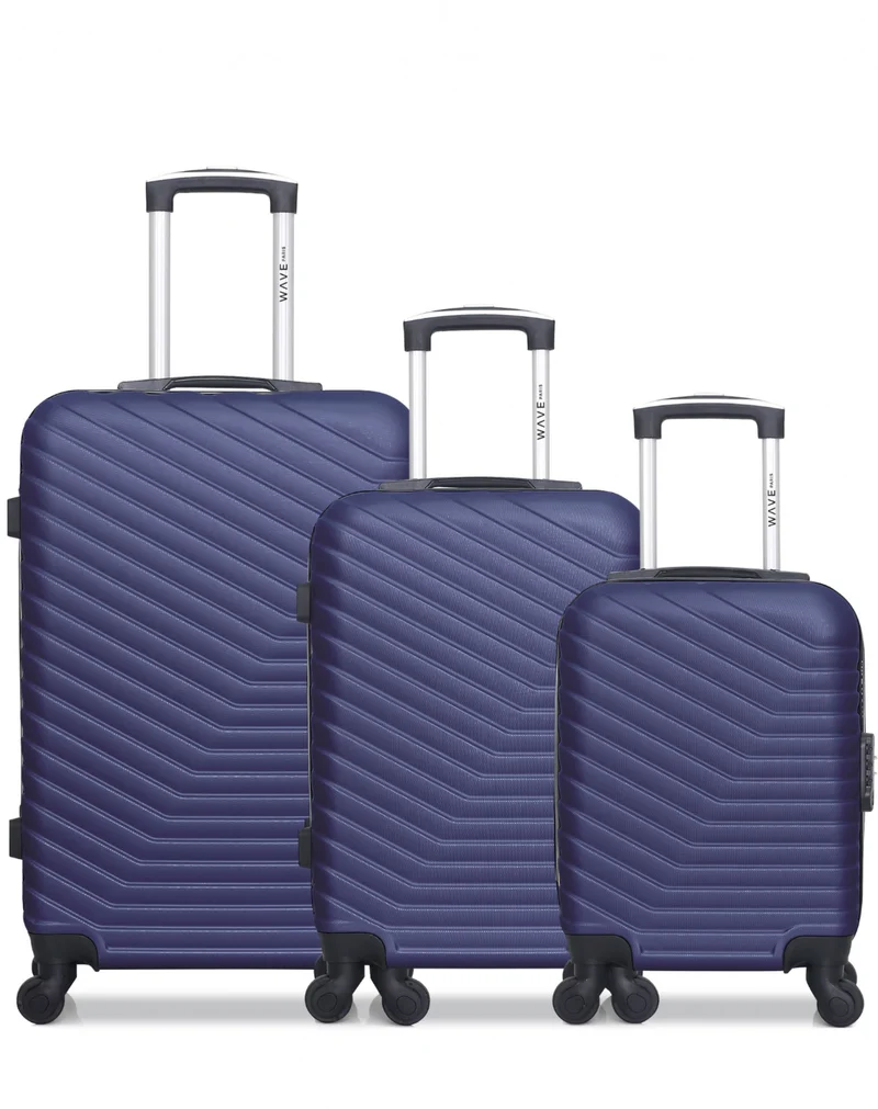 WAVE PARIS - 3er-Pack: Mittelgroßer Koffer, Handgepäck und Handgepäck XXS LENA