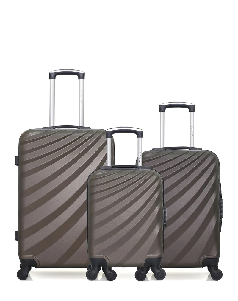 WAVE PARIS - 3er-Pack: Mittelgroßer Koffer, Handgepäck und Handgepäck XXS DANUBE