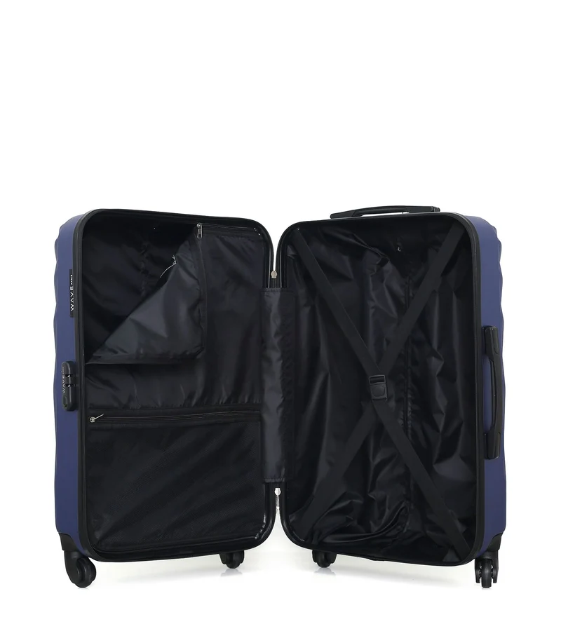 WAVE PARIS - 3er-Pack: Mittelgroßer Koffer, Handgepäck und Handgepäck XXS DANUBE
