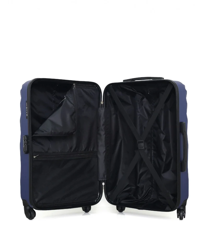 WAVE PARIS - 3er-Pack: Mittelgroßer Koffer, Handgepäck und Handgepäck XXS DANUBE