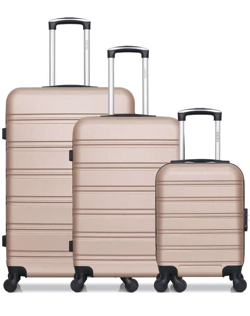 HERO – 3er-Pack: Großer Koffer, mittelgroßer Koffer und Handgepäck XXS RENOSO