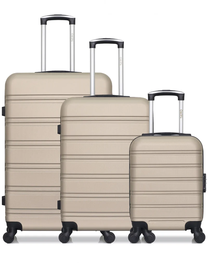 HERO – 3er-Pack: Großer Koffer, mittelgroßer Koffer und Handgepäck XXS RENOSO
