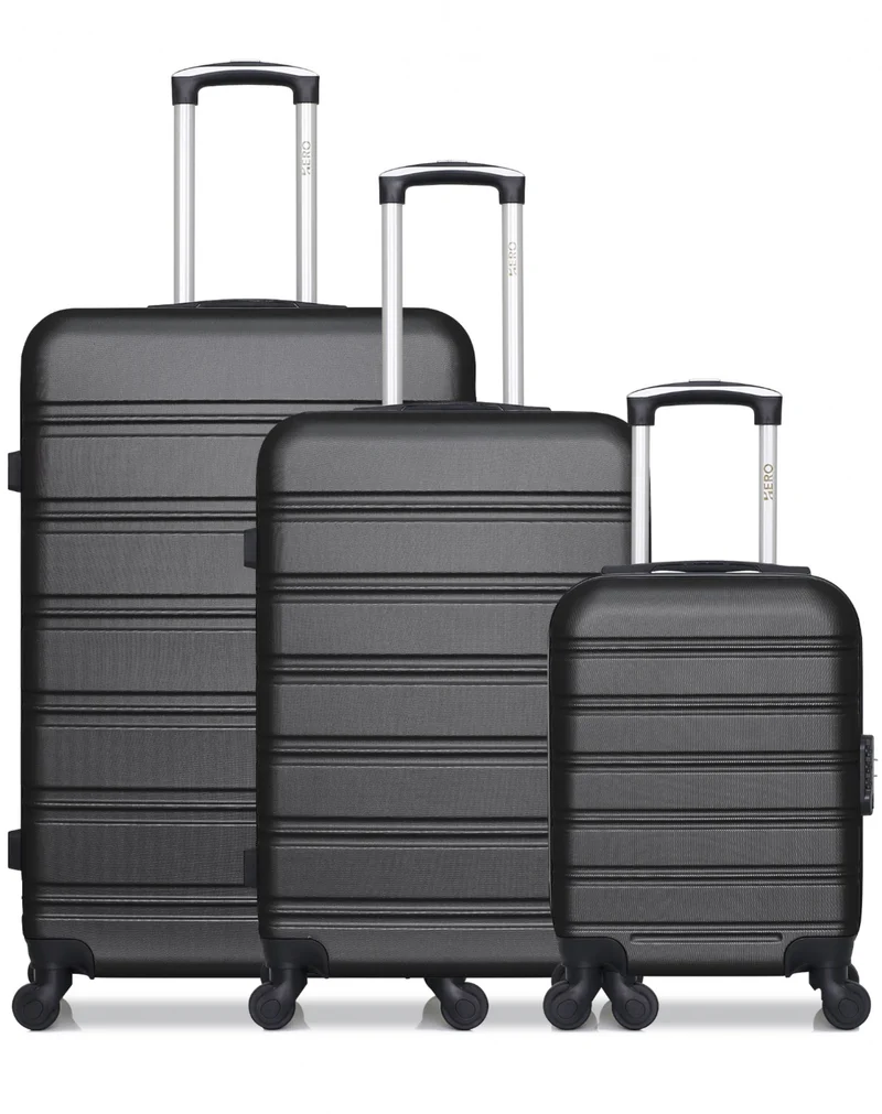 HERO – 3er-Pack: Großer Koffer, mittelgroßer Koffer und Handgepäck XXS RENOSO