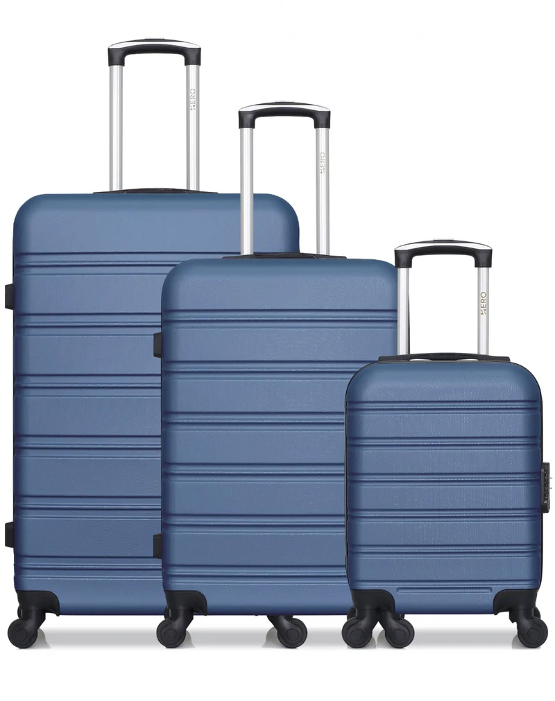 HERO – 3er-Pack: Großer Koffer, mittelgroßer Koffer und Handgepäck XXS RENOSO