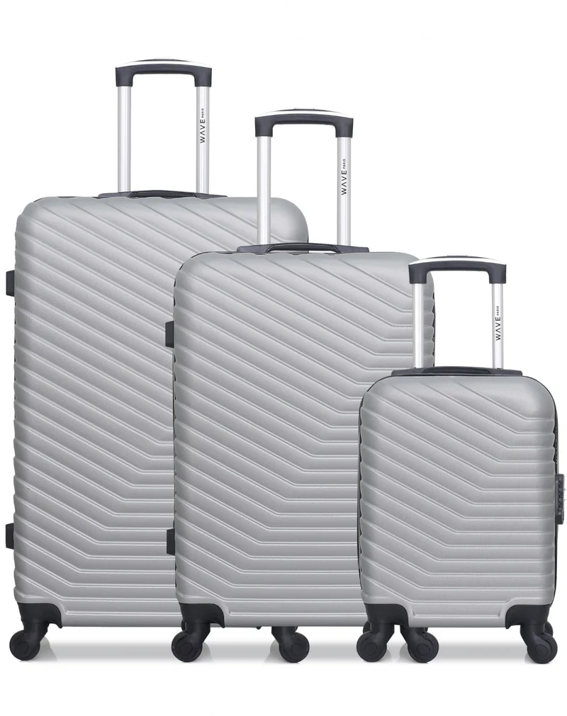 WAVE PARIS - 3er-Pack: Großer Koffer, mittelgroßer Koffer und Handgepäck XXS LENA