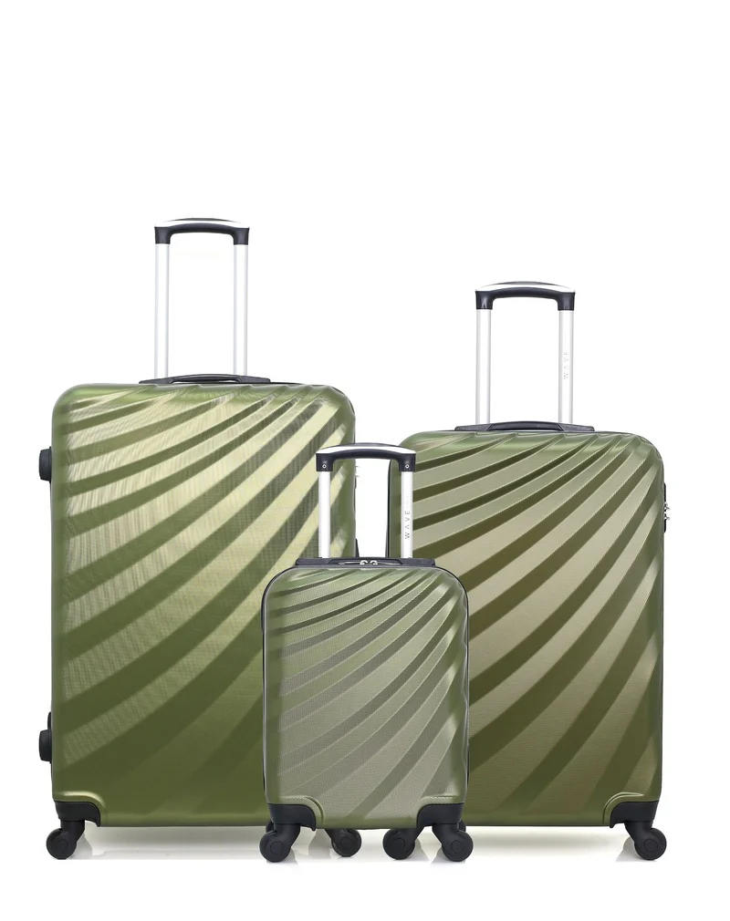 WAVE PARIS - 3er-Pack: Großer Koffer, mittelgroßer Koffer und Handgepäck XXS DANUBE