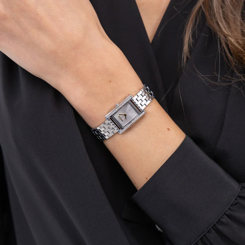 Hugo Boss Lucy Precious Silberne Damenuhr HB1502816
