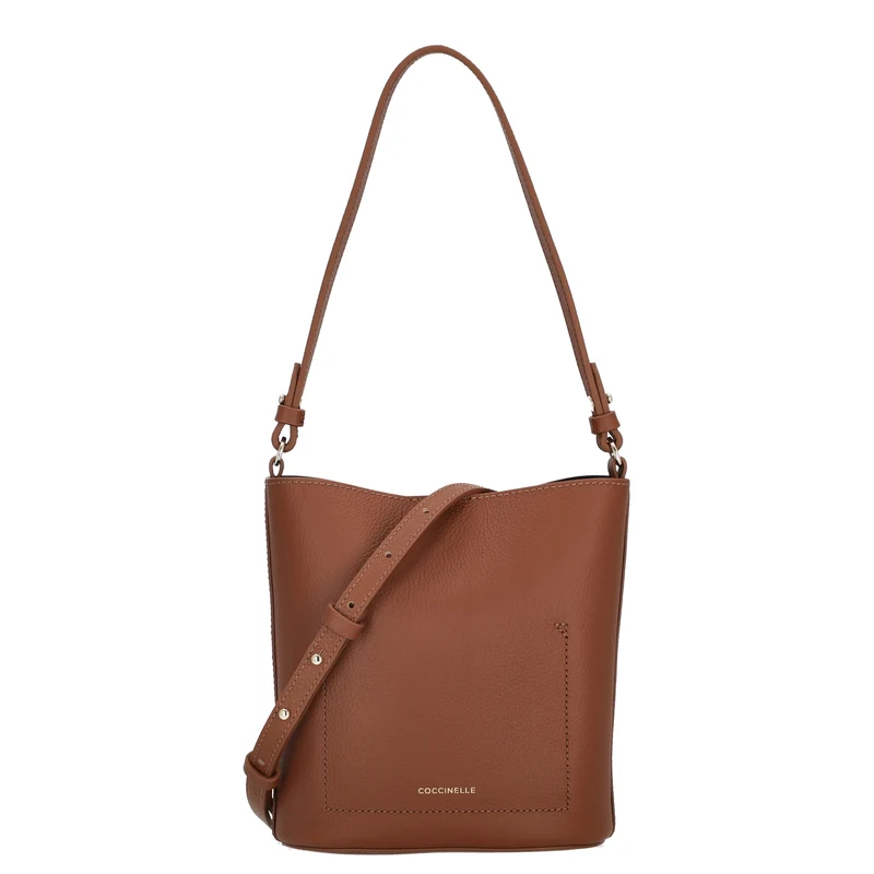 Coccinelle Nikla - Schultertasche 20 cm (cognac/noir)