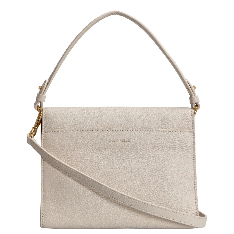Coccinelle Binxie - Schultertasche 23 cm (lambskin white)