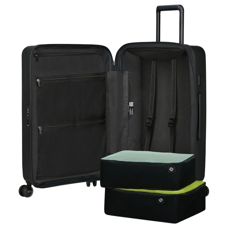 Samsonite Selection Restackd - 4-Rollen-Trolley M 68 cm erw. (schwarz)
