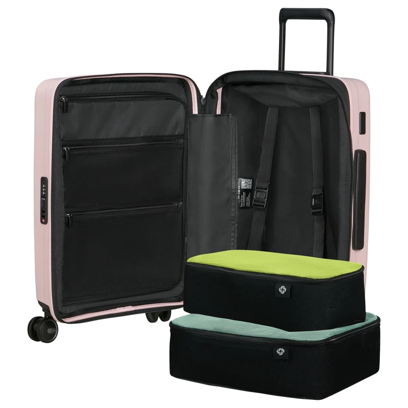 Samsonite Selection Restackd - 4-Rollen-Kabinentrolley 55 cm erw. (rose)