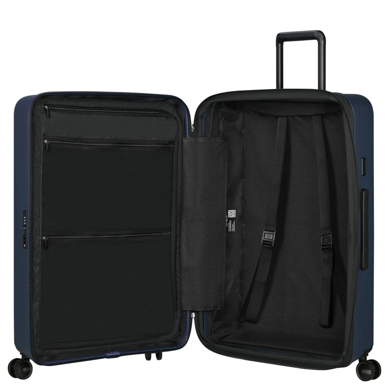 Samsonite Selection Restackd - 4-Rollen-Trolley 75 cm L erw. mit 3tlg. Packsack-Set (midnight)