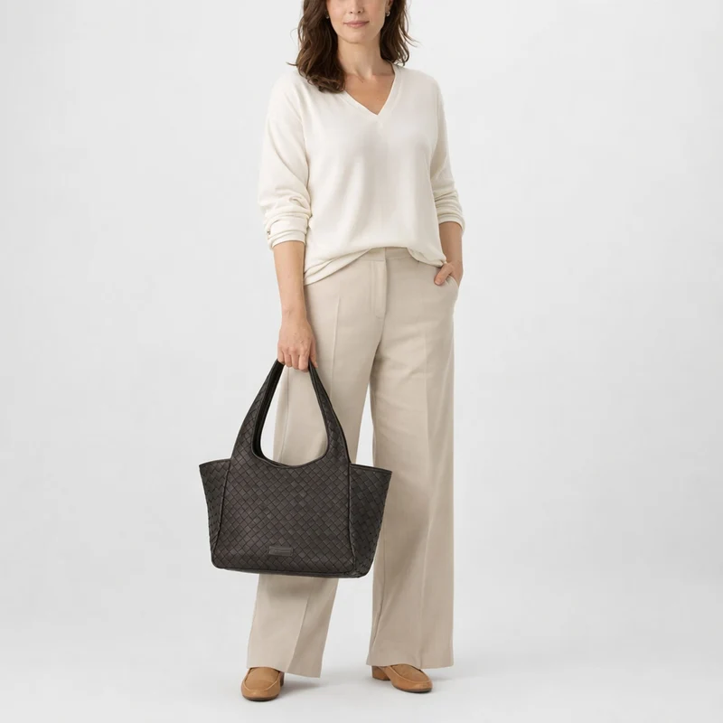 Les Visionnaires Grace Weave Silky - Shopper 52 cm (cafe)