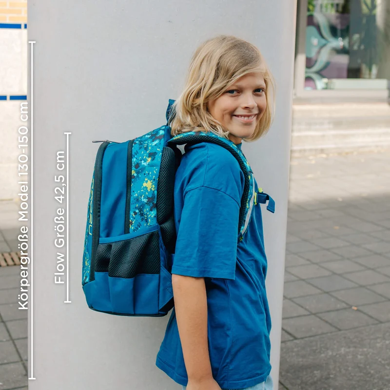 Neoxx FLOW - Schulrucksack 42.5 cm (Petrol extreme)