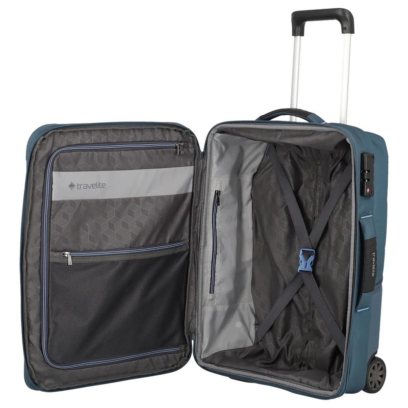 Travelite Skaii Hybrid - 2-Rollen-Kabinentrolley S 55 cm erw. (panoramablau)