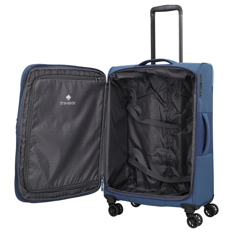 Travelite Corsiica - 4-Rollen-Trolley M 67 cm erw. (blue)