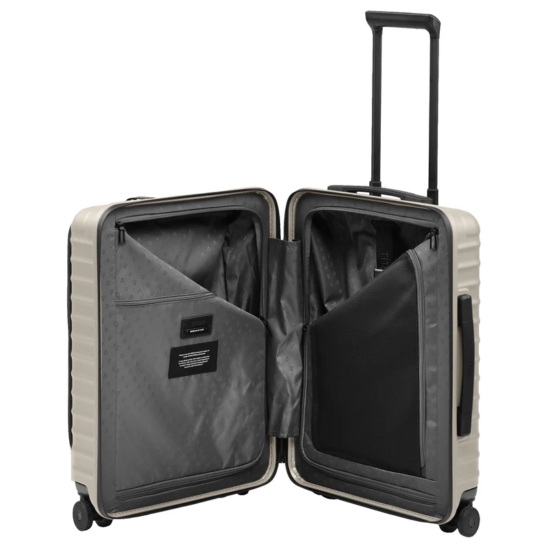 TITAN UPGRADE - 4-Rollen-Kabinentrolley S 55/23 cm mit Vortasche (moonstone grey)