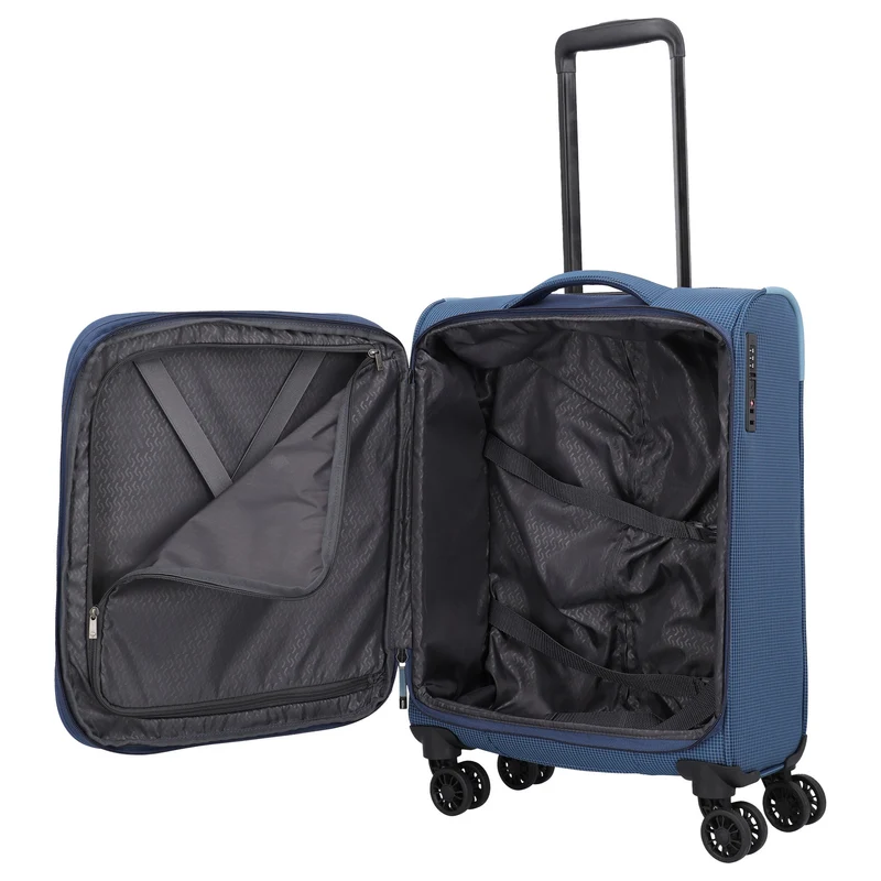 Travelite Corsiica - 4-Rollen-Kabinentrolley S 55 cm erw. (blue)