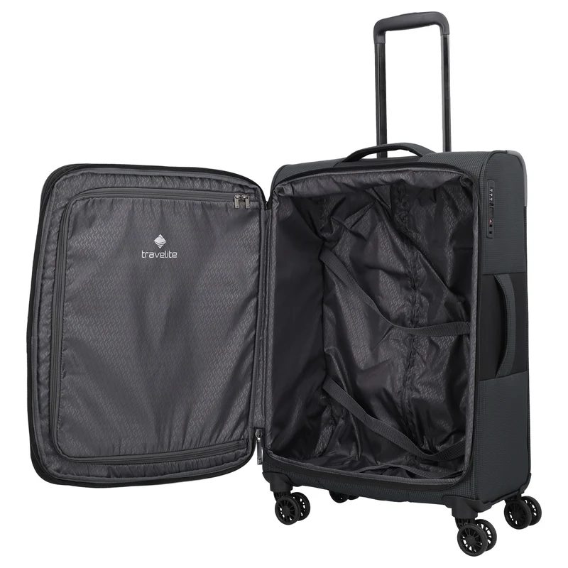 Travelite Corsiica - 4-Rollen-Trolley M 67 cm erw. (black)