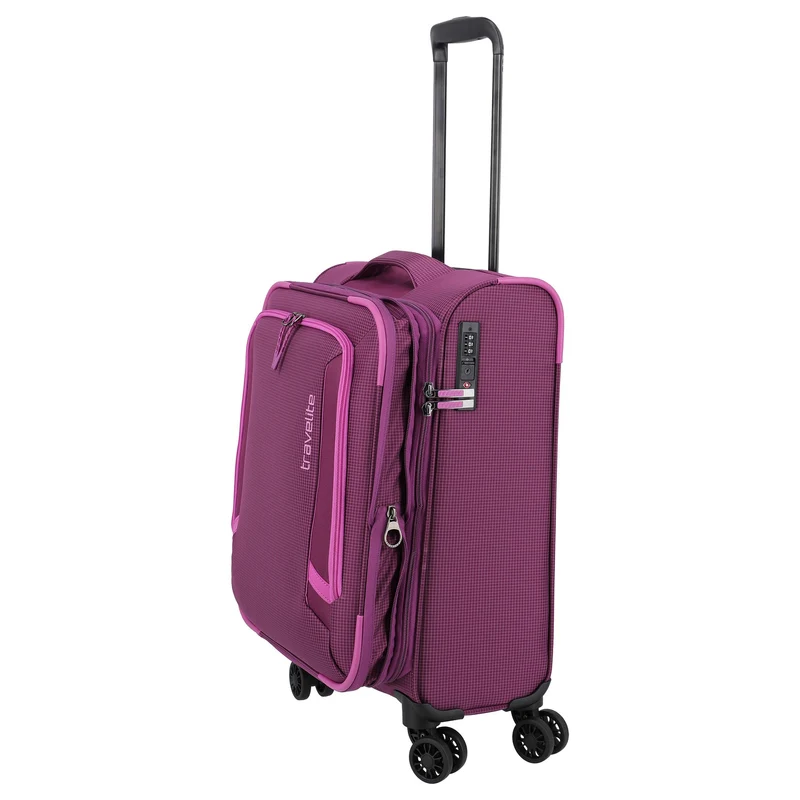 Travelite Corsiica - 4-Rollen-Kabinentrolley S 55 cm erw. (pink)