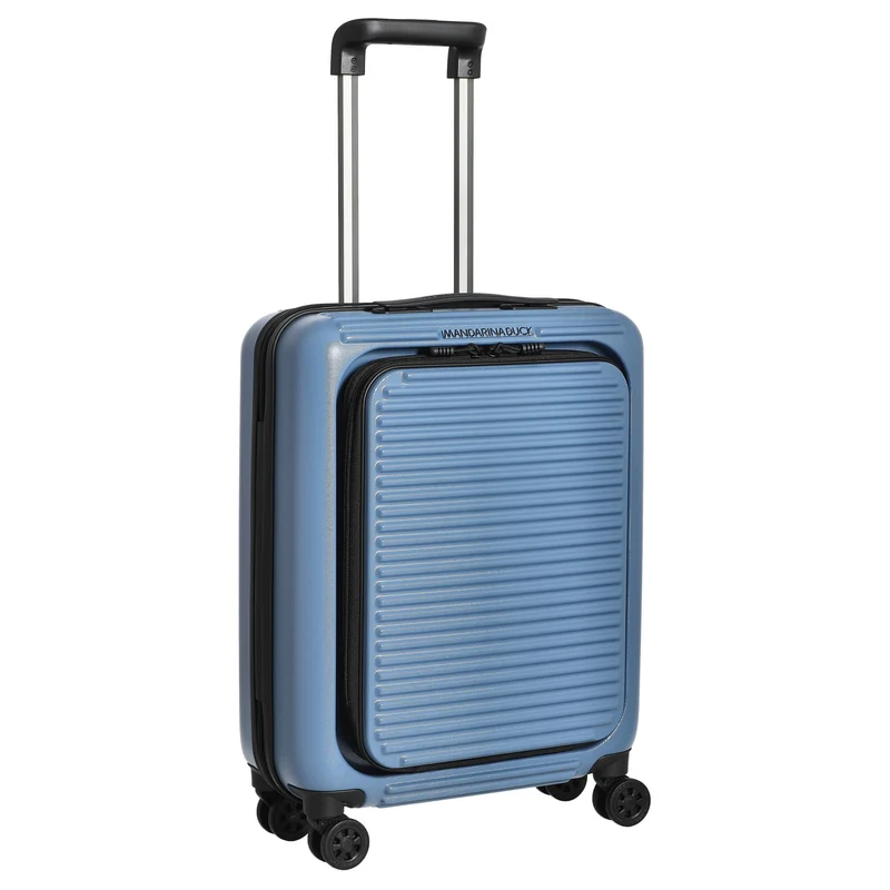 Mandarina Duck Tank Case - 4-Rollen-Trolley mit Vortasche 55 cm (china blue)