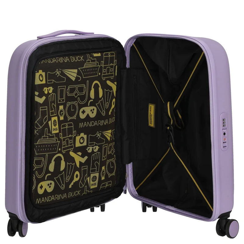 Mandarina Duck Logoduck+ - 4-Rollen-Kabinentrolley 52 cm erw. (frosty lilac)