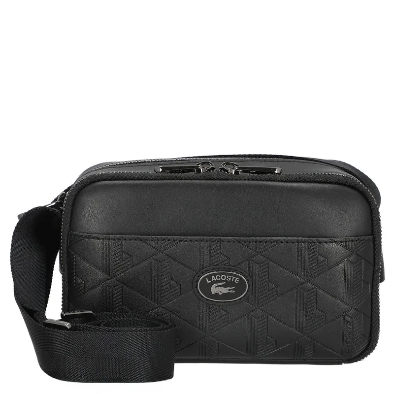 Lacoste Monogramm - Umhängetasche 24 cm (black)