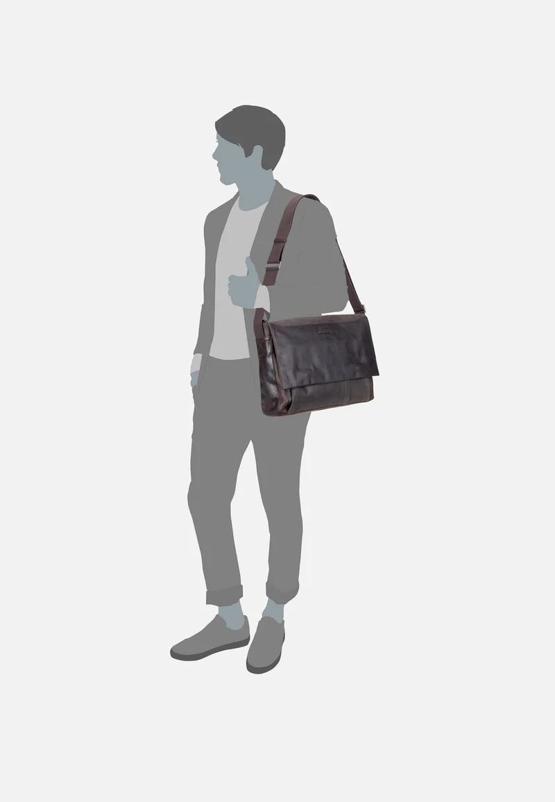 Brick Lane Jeremy LHF Dark Brown - Messenger Bag