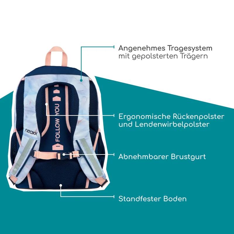 Neoxx FLOW - Schulrucksack 42.5 cm (Dreaming of pastel)