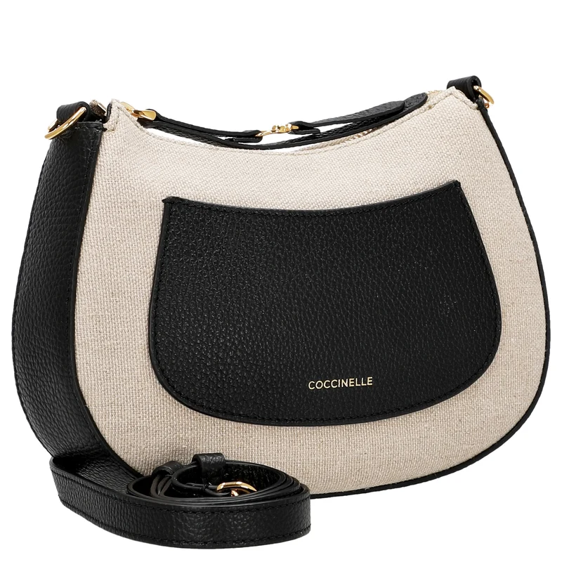 Coccinelle C-Easy Canvas - Umhängetasche 22 cm (natural/noir)