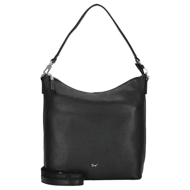 Braun Büffel Hanna Hobo - Schultertasche M 32 cm (schwarz)