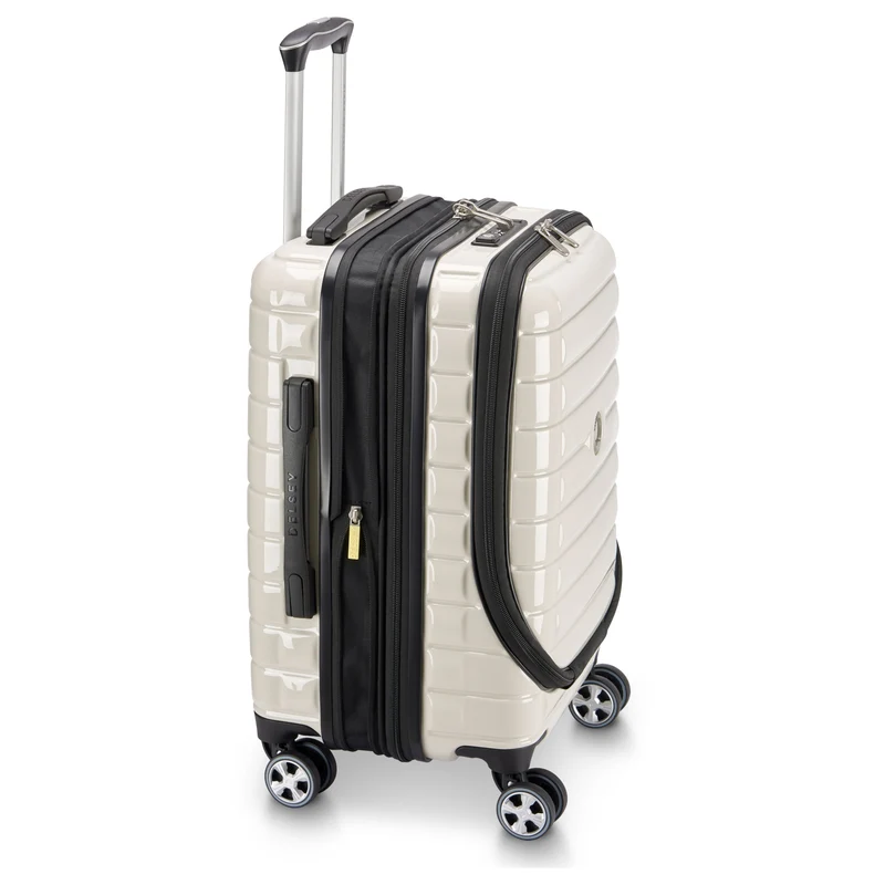 Delsey Paris Shadow 5.0 - 4-Rollen-Kabinentrolley mit Vortasche S 55 cm erw. USB (elfenbein)
