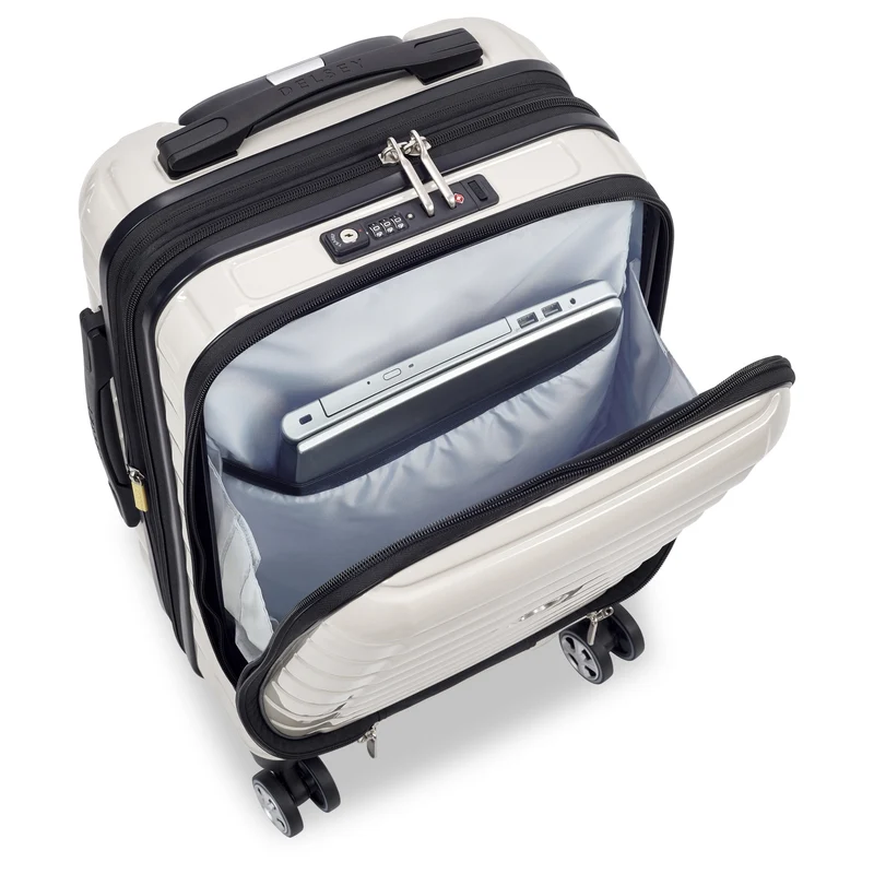 Delsey Paris Shadow 5.0 - 4-Rollen-Kabinentrolley mit Vortasche S 55 cm erw. USB (elfenbein)