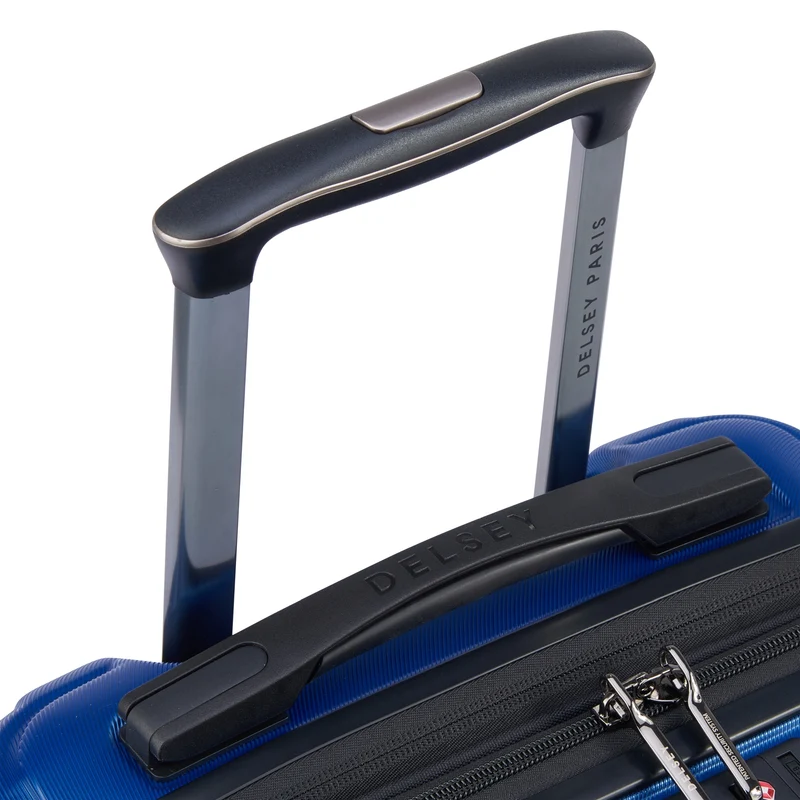 Delsey Paris Shadow 5.0 - 4-Rollen-Kabinentrolley mit Vortasche S 55 cm erw. USB (blau)