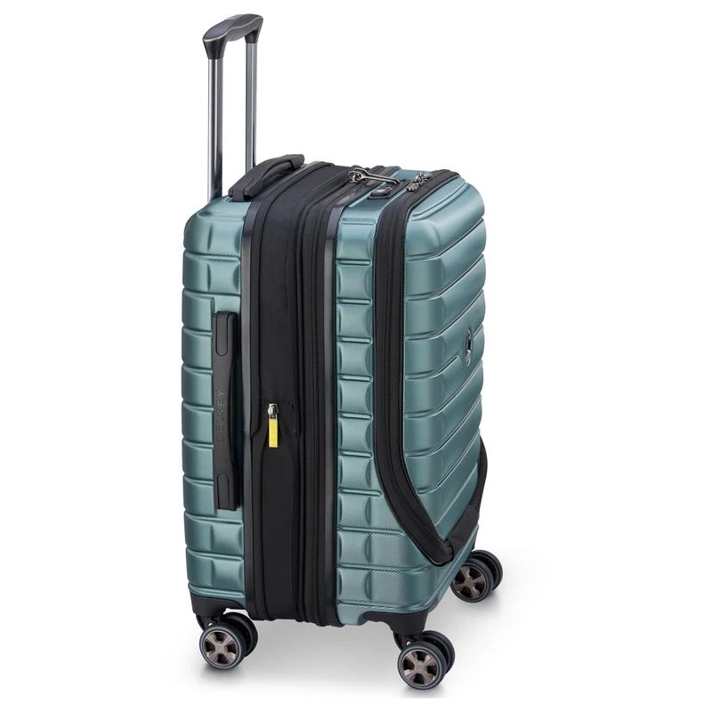 Delsey Paris Shadow 5.0 - 4-Rollen-Kabinentrolley mit Vortasche S 55 cm erw. USB (gruen)