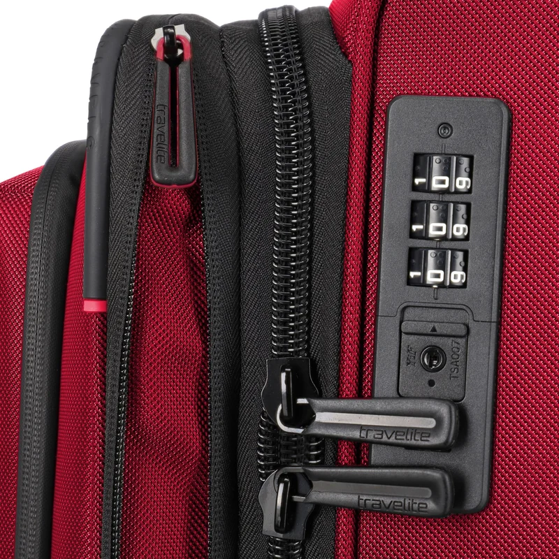 Travelite Crosslite - 4-Rollen-Trolley L 77 cm erw. (red)