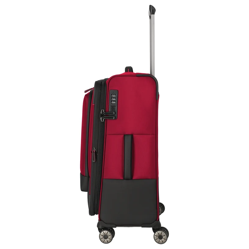 Travelite Crosslite - 4-Rollen-Trolley M 66 cm erw. (red)
