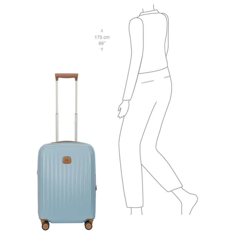 Brics Taormina - 4-Rollen-Kabinentrolley S 55 cm erw. USB (sky)