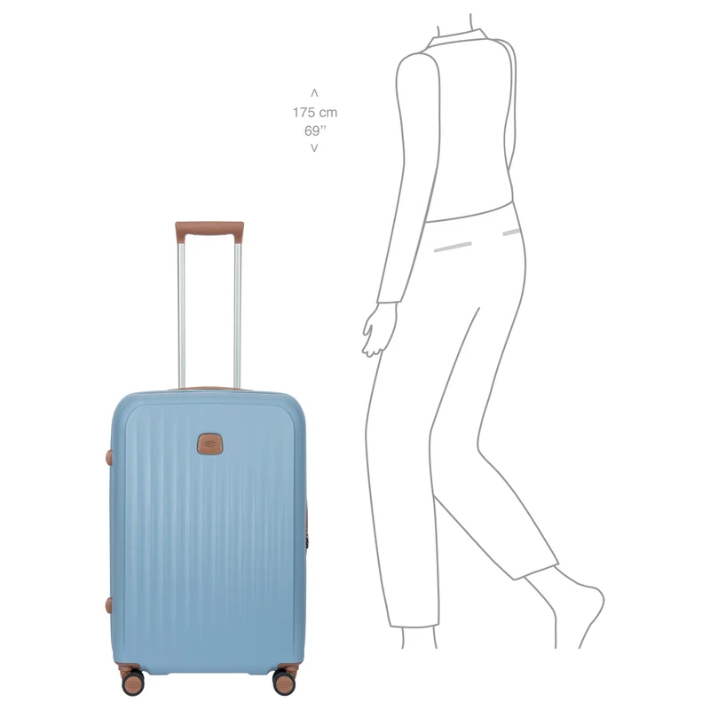 Brics Taormina - 4-Rollen-Trolley M 69 cm erw. (hellblau)